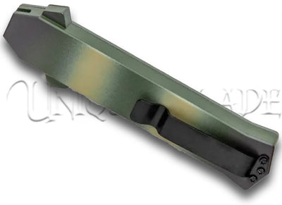 AKC F-16 OD Green Camo OTF Automatic Knife - Bayo Satin Plain