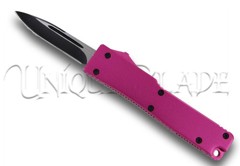 Electrifying California Legal OTF Dual Action Knife Pink