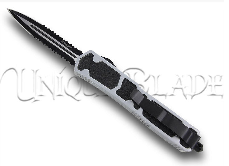 Silver Fox Tarantula Auto OTF Glass Breaker Knife Black Serrated