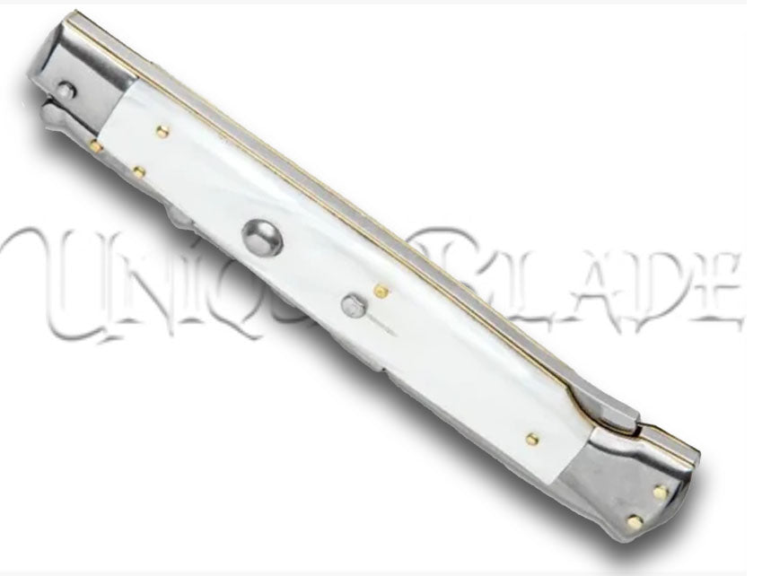 Frank B. 11" Pearlex Italian Stiletto Swinguard - Bayonet Satin
