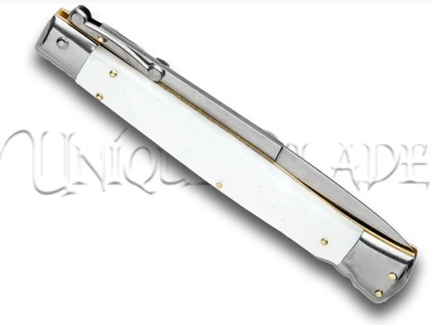 Frank B. 11" Pearlex Italian Stiletto Swinguard - Bayonet Satin