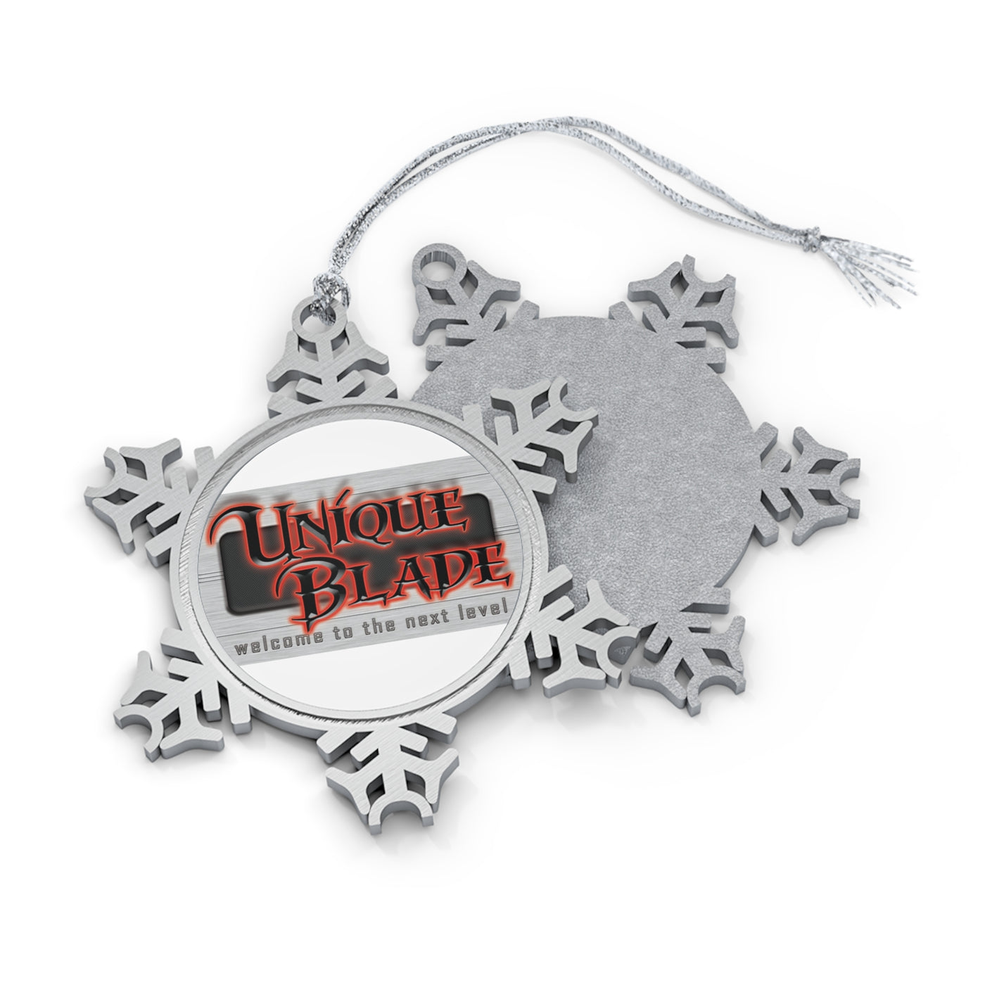  Pewter Snowflake Ornament - Intricately designed holiday decoration crafted from pewter, ideal for festive adornment during winter celebrations.