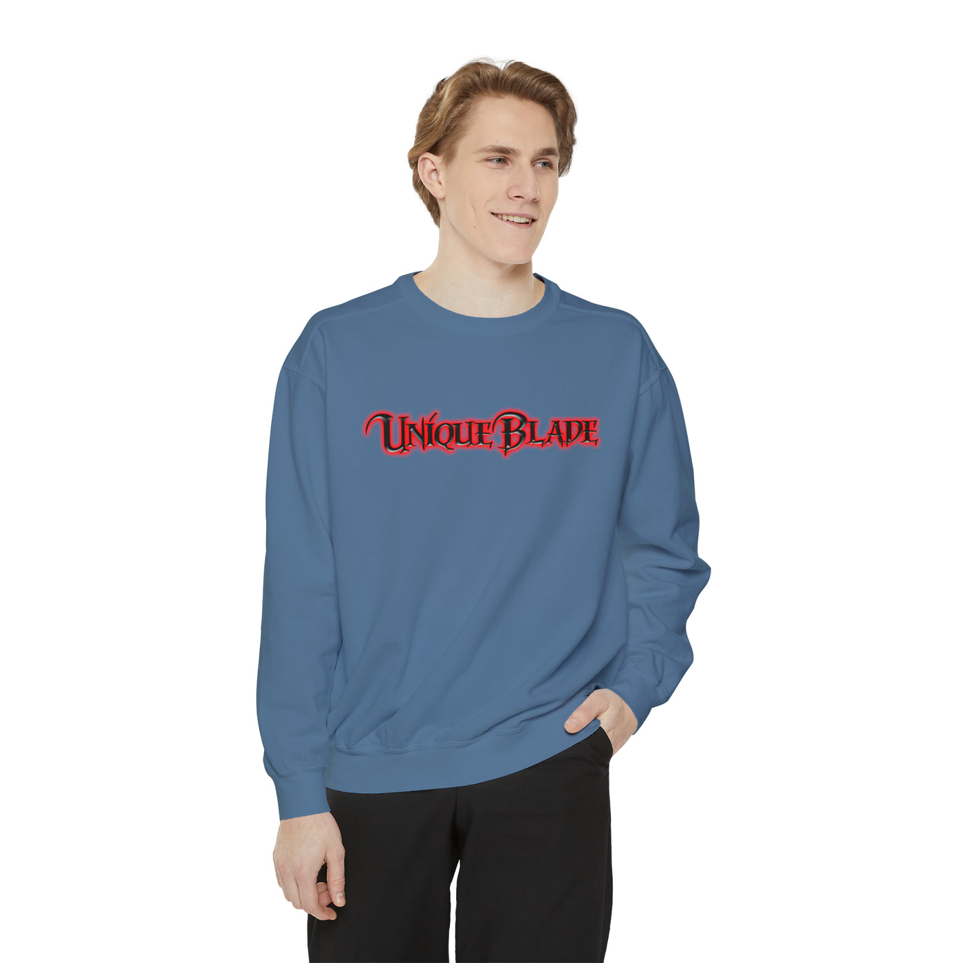 Unisex Garment-Dyed Sweatshirt - Comfortable and versatile sweatshirt suitable for both men and women, featuring a unique garment-dyed finish for a vintage appearance and cozy feel.