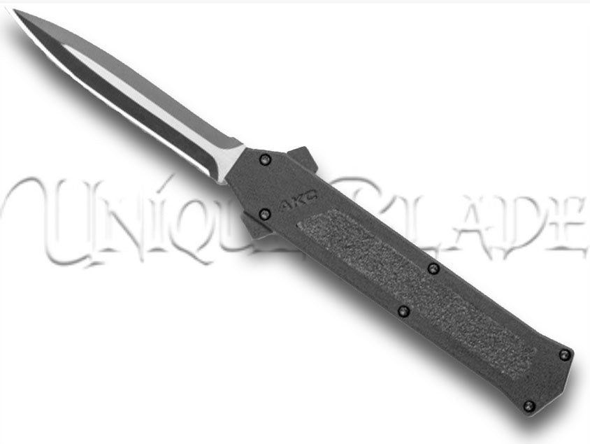 AKC F-16 Black Dagger OTF Automatic Knife - Dagger Two Tone Plain