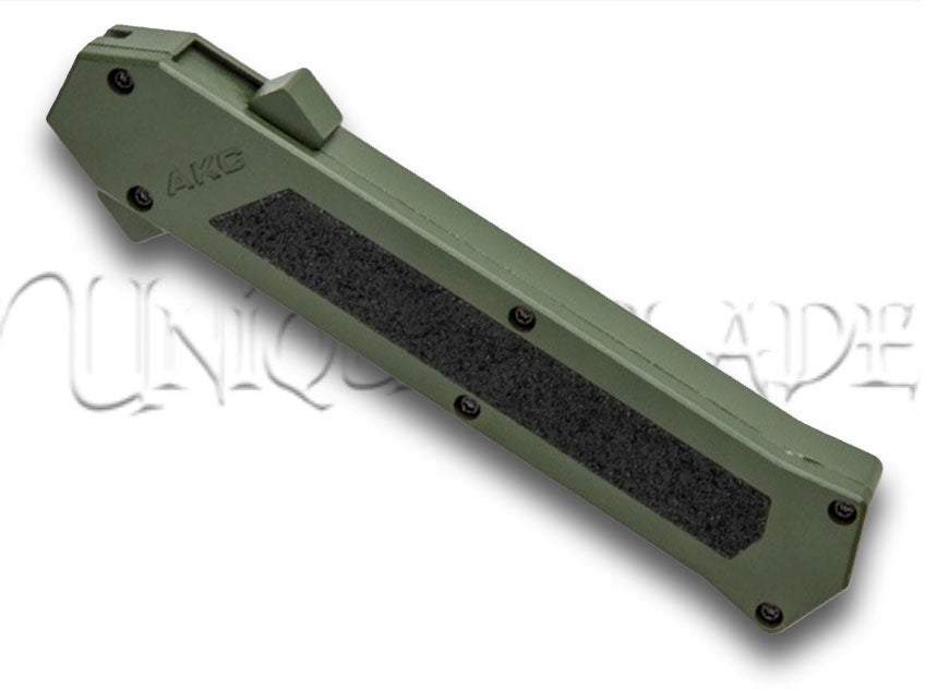 AKC F-16 Green OTF Automatic Knife - Dagger Black Plain