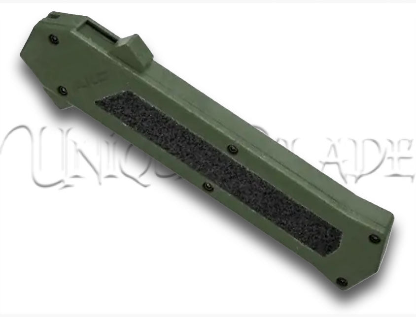AKC F-16 Green OTF Automatic Knife - Dagger Satin Plain