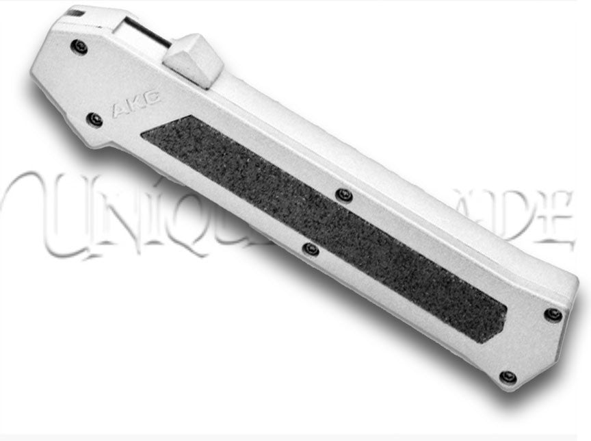 AKC F-16 White OTF Automatic Knife - Dagger Satin Plain