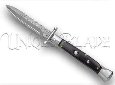 AKC Swinguard 9" Automatic Italian Stiletto Ebony