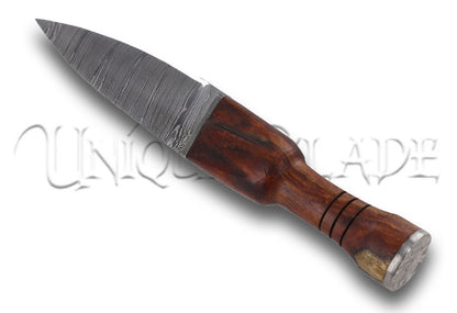 Abundant Utility Sgian Dubh Knife Dagger with Genuine Leather Sheath