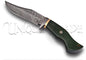 Alligator Gutter Damascus Steel Clip Point Hunting Knife: Precision and Elegance in Every Cut, Sheath Included – Master the Wilderness in Style.