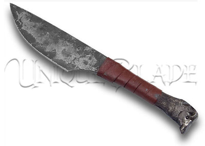 Boar Connection Hand Forged Full Tang Collectible Hunting Knife: Embrace craftsmanship and functionality with this hand-forged full tang hunting knife, a collectible piece designed for both style and outdoor utility.