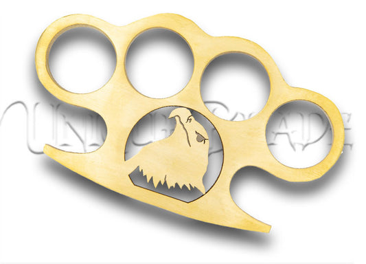 Carrier of Freedom 100% Pure Brass Knuckles Wire Cut Design Paperweight Accessory - Elevate your workspace with this unique and functional brass knuckles accessory, featuring a wire cut design and a symbol of strength.