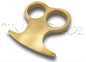 Catch This Light Solid Brass Two-Finger Knuckle Paper Weight: Unleash Strength and Style on Your Desk – A Unique and Durable Addition to Your Collection.