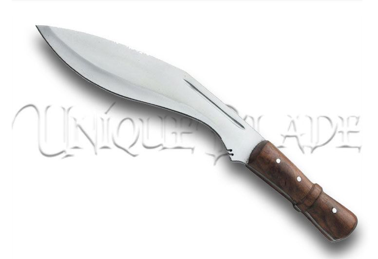 Congolian Kukri Hand Forged Machete - Navigate the jungle with this expertly hand-forged kukri machete, a formidable tool for tackling the wild terrain of the Congolian landscape.