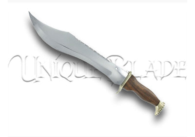 Crocodile Hunter Wood Big Bad Bowie Knife - Embrace the spirit of adventure with this impressive big bad bowie knife, featuring a robust wood handle, a companion fit for the Crocodile Hunter within you.
