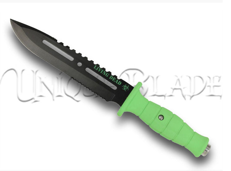 Go for the Head Living Dead Partly Serrated Tactical Knife