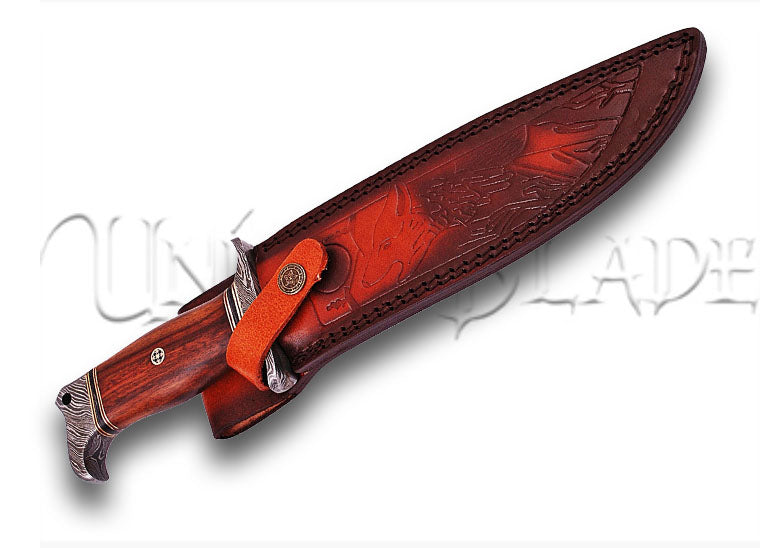 Hunt for Life Nightmare Howler Damascus Steel Hunting Knife
