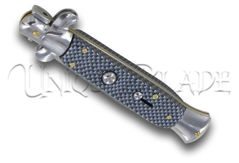 Italian Milano Partially Serrated Automatic Stiletto Knife