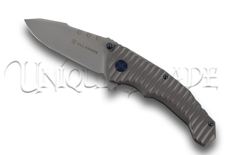 KILL KNIVES ™ Nemesis High Quality D2 Steel Ball Bearing Spring Assist Pocket Knife