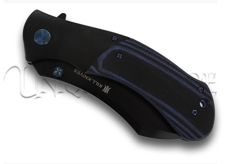 KILL™ Blue Racer Heavy Duty Ball Bearing Spring Assisted Nessmuk Blade Pocket Knife