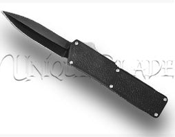 Lightning Black OTF Automatic Knife - Black Dagger Plain