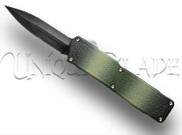 Lightning Camo OTF Automatic Knife - Black Dagger