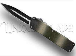 Lightning Camo OTF Automatic Knife - Dagger Two-Tone Plain