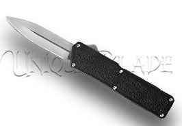 Lightning Black OTF Automatic Knife: Sleek Satin Dagger Design – Unleash Precision and Style with Every Swift Deployment.