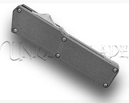 Lightning Gray OTF Automatic Knife - Dagger Two-Tone Plain