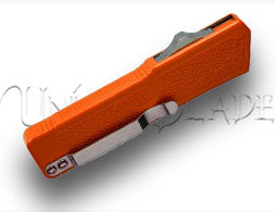 Lightning Orange OTF Automatic Knife - Black Dagger Serr