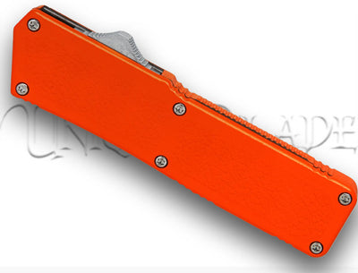 Lightning Orange OTF Automatic Knife - Satin Serrated