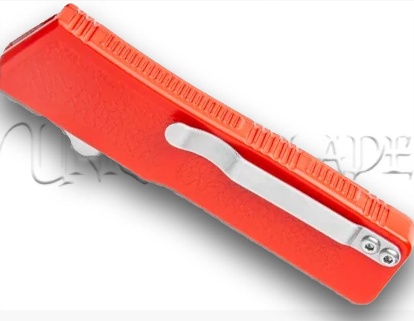 Lightning Red OTF Automatic Knife - Satin Plain