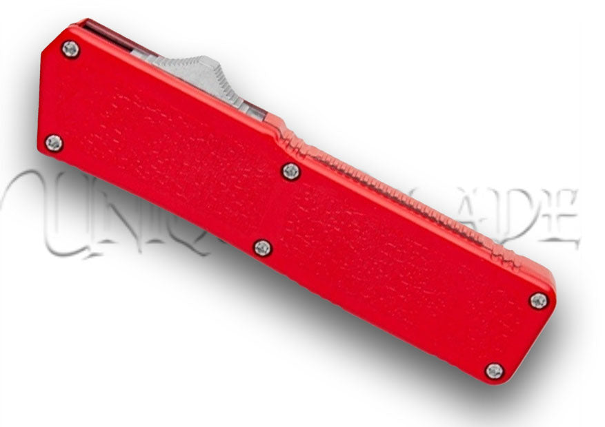 Lightning Red OTF Automatic Knife - Tanto Two Tone