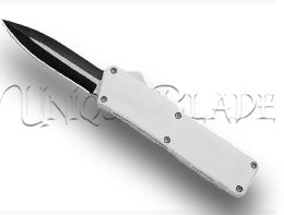 Lightning White OTF Automatic Knife - Dagger Two-Tone Plain