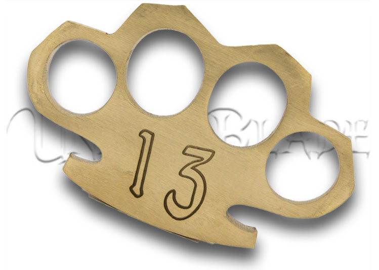 Luck in Heart 100% Pure Brass Knuckle Paper Weight Accessory