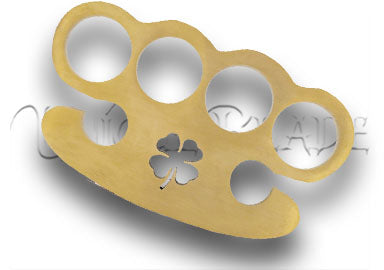 Lucky Charm 100% Pure Brass Knuckle Paper Weight Accessory