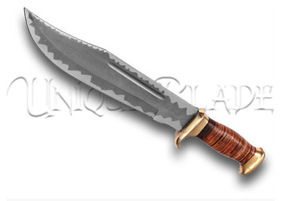 Persian Blood II Outdoor Hunting Bowie Knife: Conquer the wilderness with this formidable outdoor hunting knife, featuring a distinctive Persian design for both style and functionality.