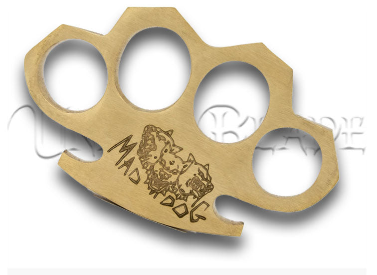Protect My Domain 100% Pure Brass Knuckle Paper Weight Accessory - Stylish and Functional - A brass knuckle design paperweight, combining utility with a touch of personal style for your workspace.