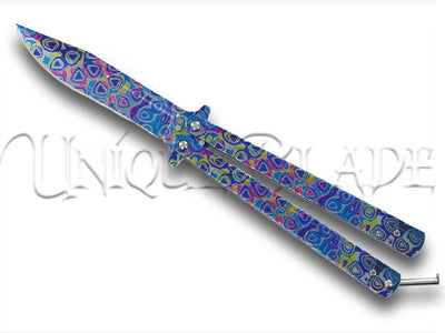 Psychedelic Trip Heavy Duty Balisong Flipper Butterfly Knife