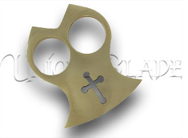 Righteous Light Two Finger 100% Pure Brass Knuckle Paper Weight Accessory