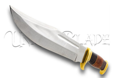 Sunup Trailing Clip Point Full Tang Hunting Knife: Ideal for medium game, this large stainless steel knife features a trailing clip point for precise cuts during hunting, ensuring reliability and functionality in the great outdoors.