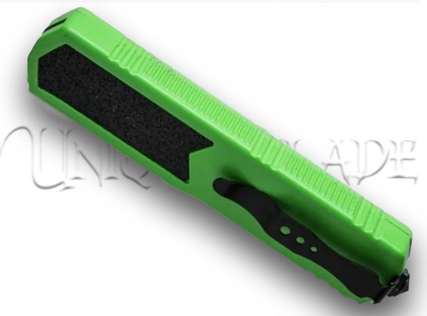 Titan Green OTF Automatic Knife - Dagger Satin Plain