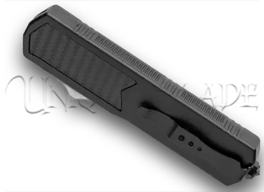Titan Black OTF Carbon Fiber Automatic Knife - Dagger Black Plain