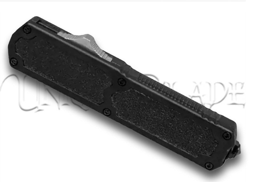 Titan Black OTF Automatic Knife - Tanto Satin Plain
