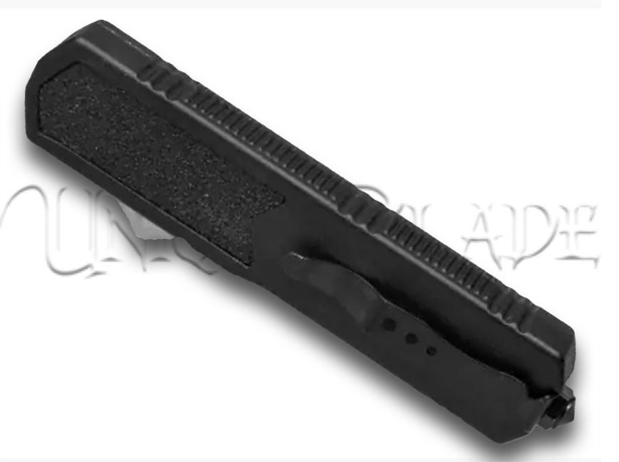 Titan Black OTF Automatic Knife - Tanto Satin Serr