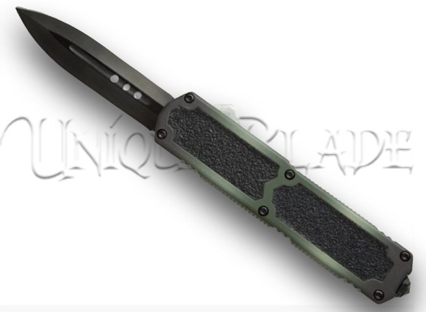 Titan Camo OTF Automatic Knife - Dagger Black Plain