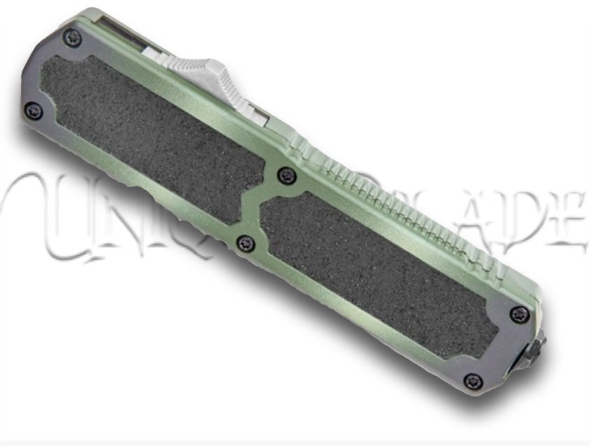 Titan Camo OTF Automatic Knife - Tanto Black Plain