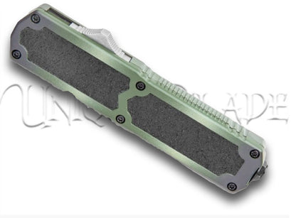 Titan Camo OTF Automatic Knife - Tanto Black Plain