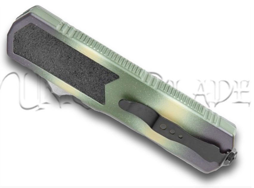 Titan Camo OTF Automatic Knife - Tanto Black Plain