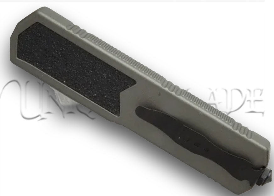 Titan Gray OTF Automatic Knife - Dagger Satin Serr